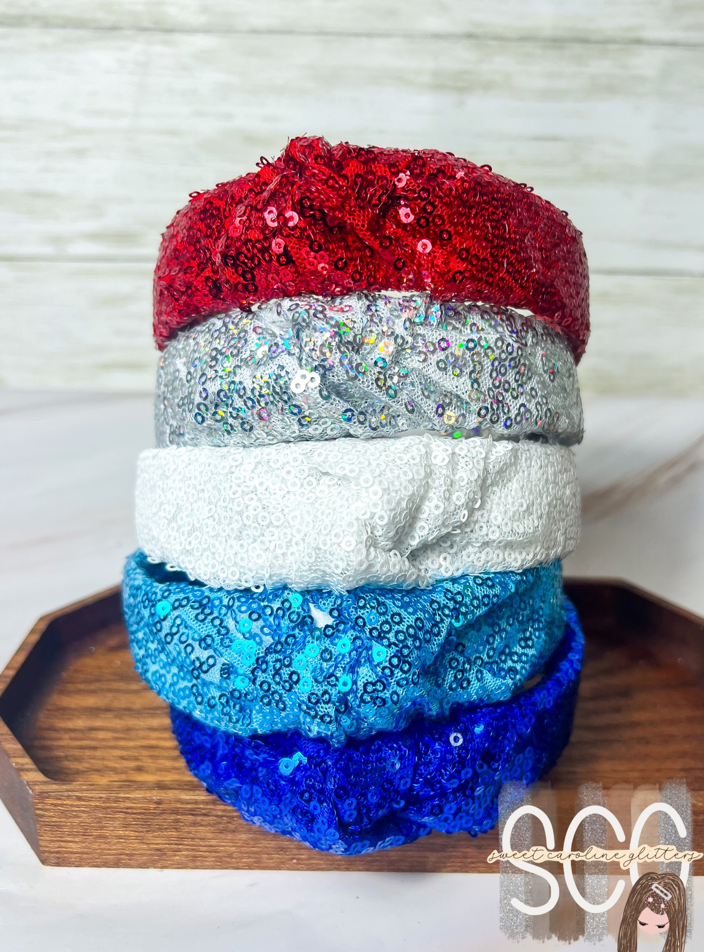RWB Sequin Headbands