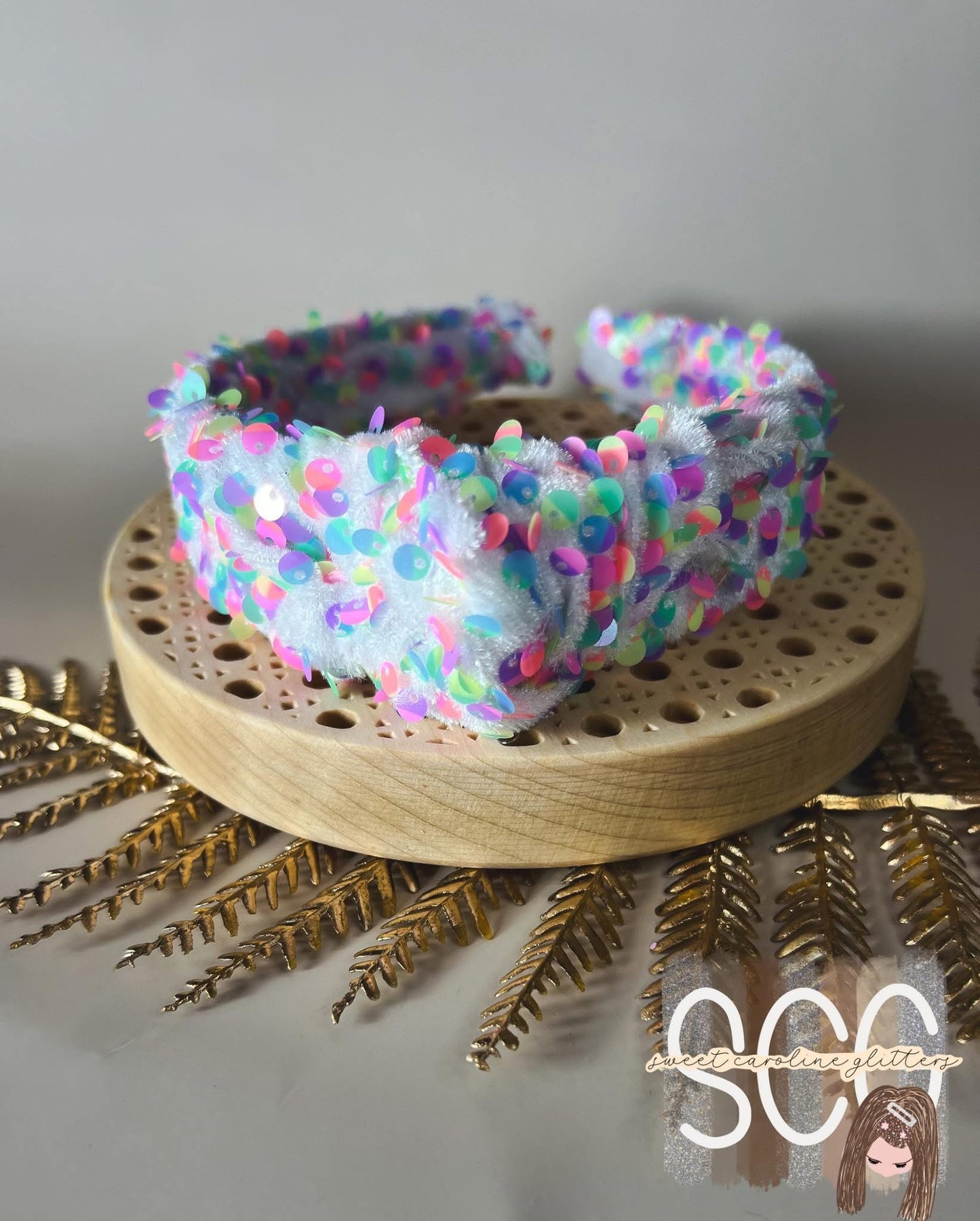 Pastel Sequin Knotted Headband