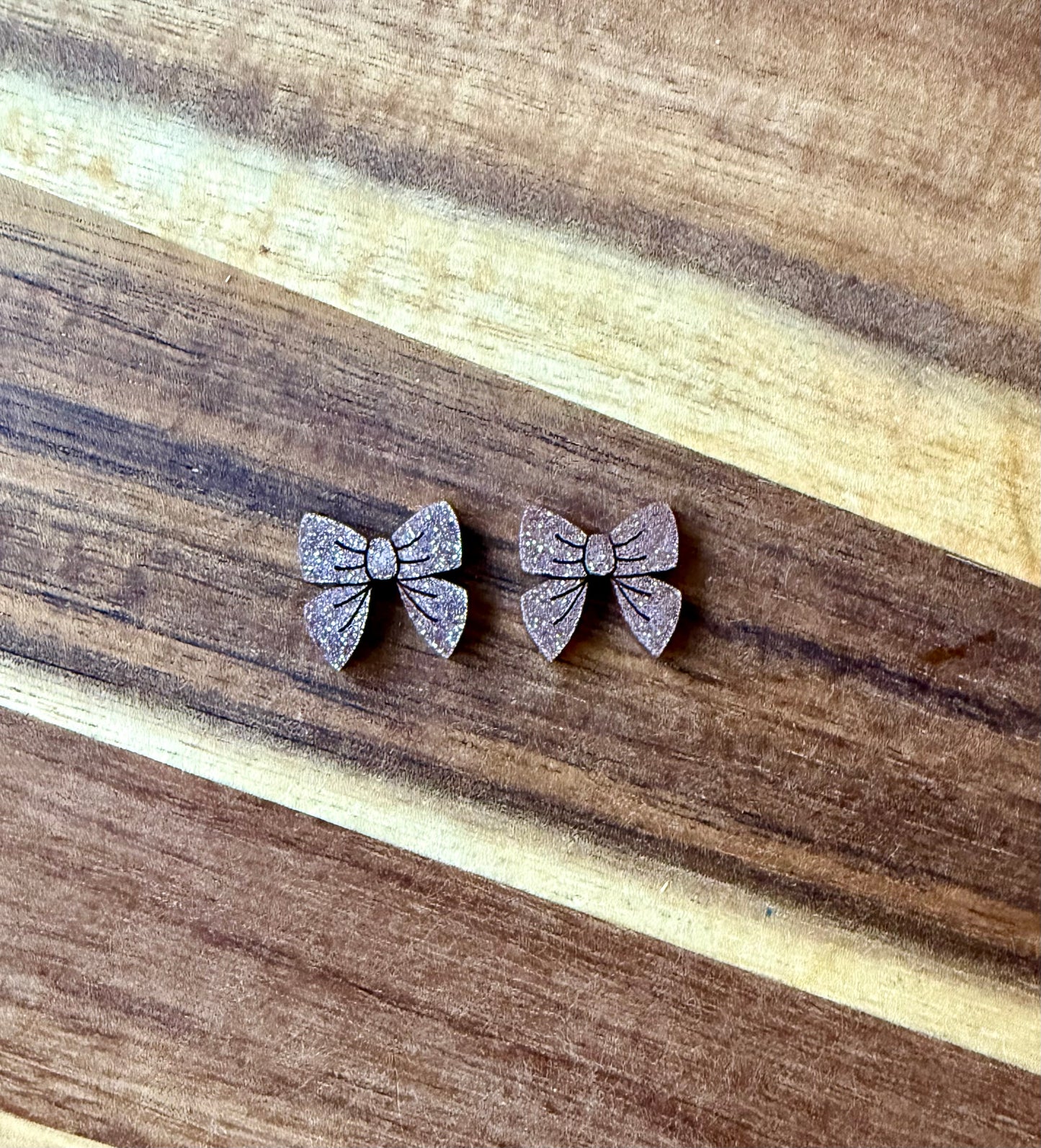 Brown Bow Studs