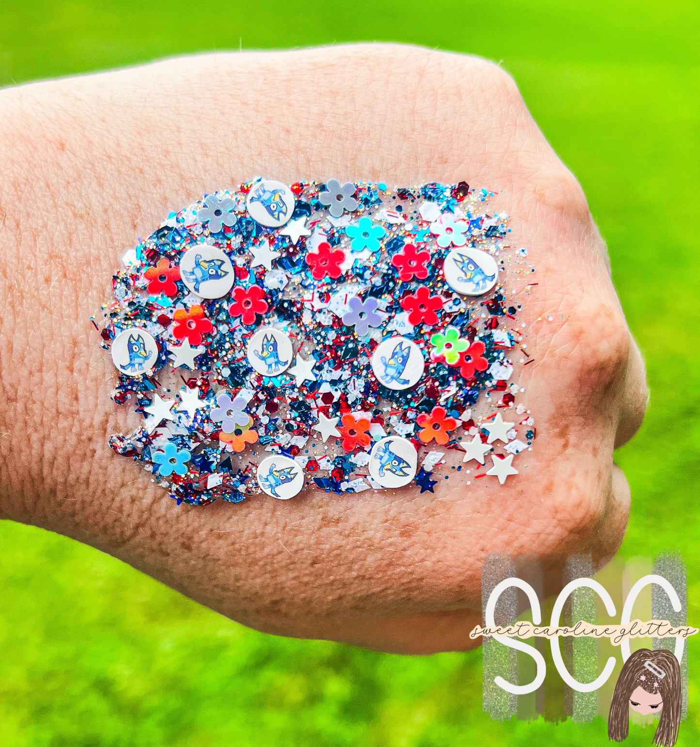 Red White & Blue Dog