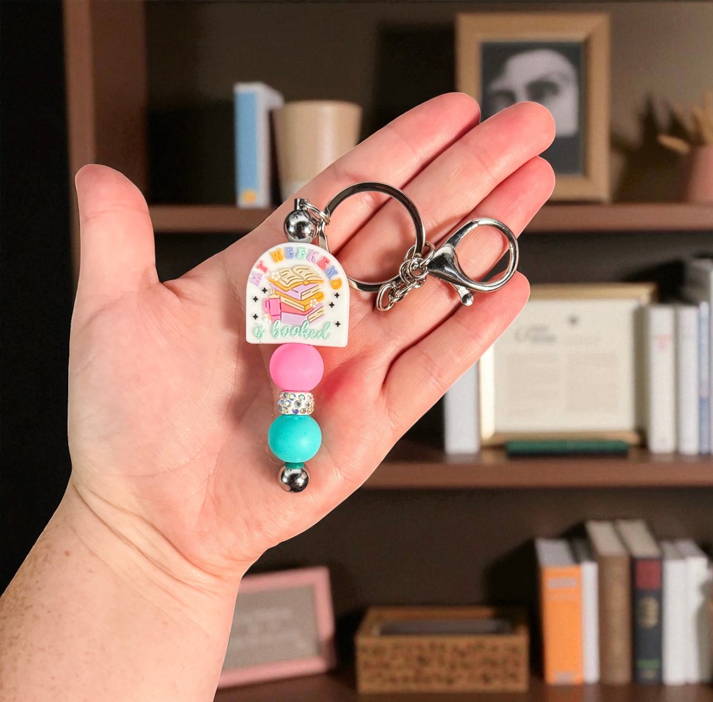 Booked Weekend Keychain