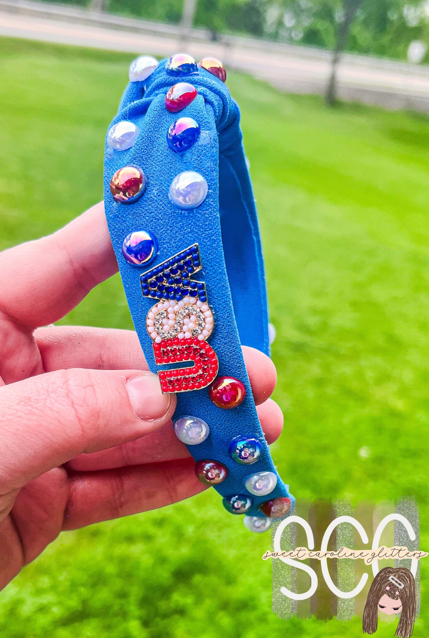 USA Blinged Headband