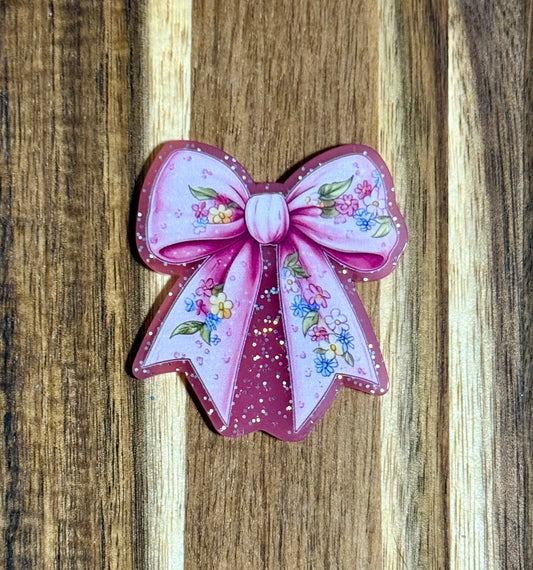 Pink Floral Bow