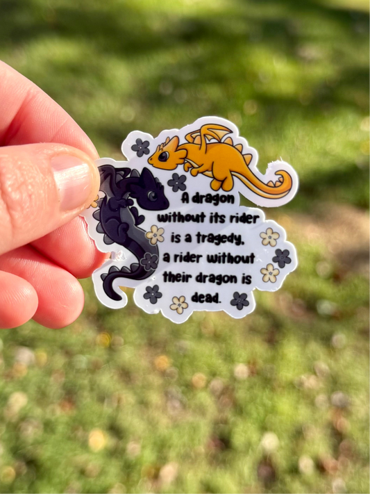 Dragons Quote Sticker