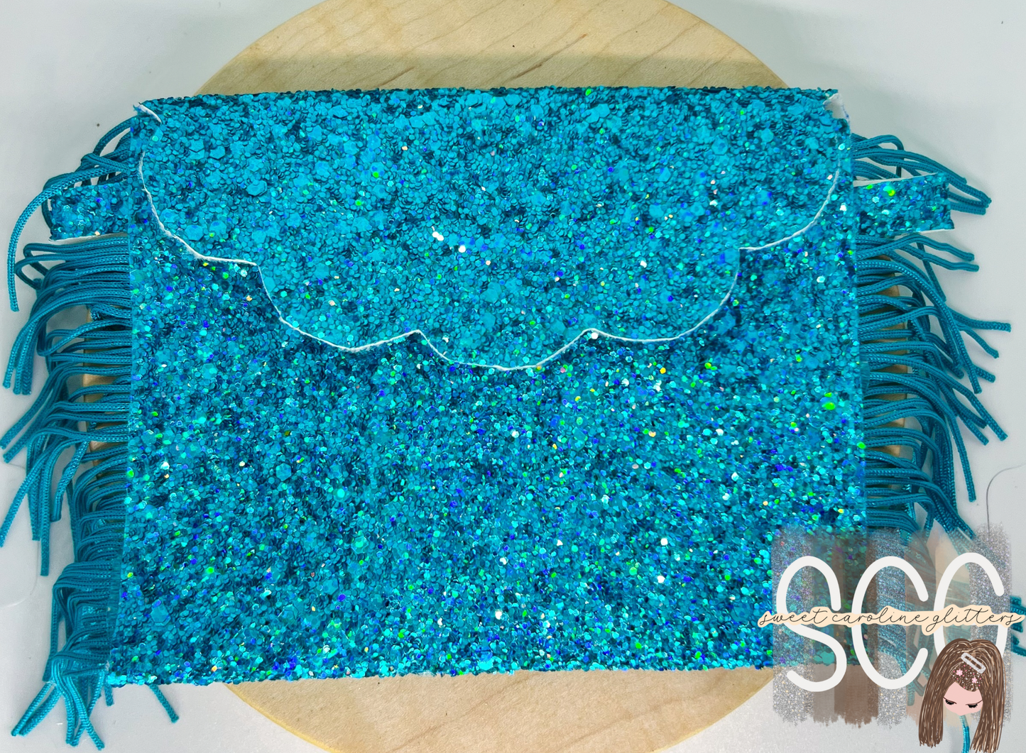 Neon Blue Purse with Fringe