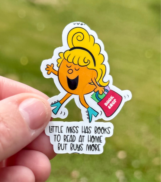Little Miss Has Books Sticker