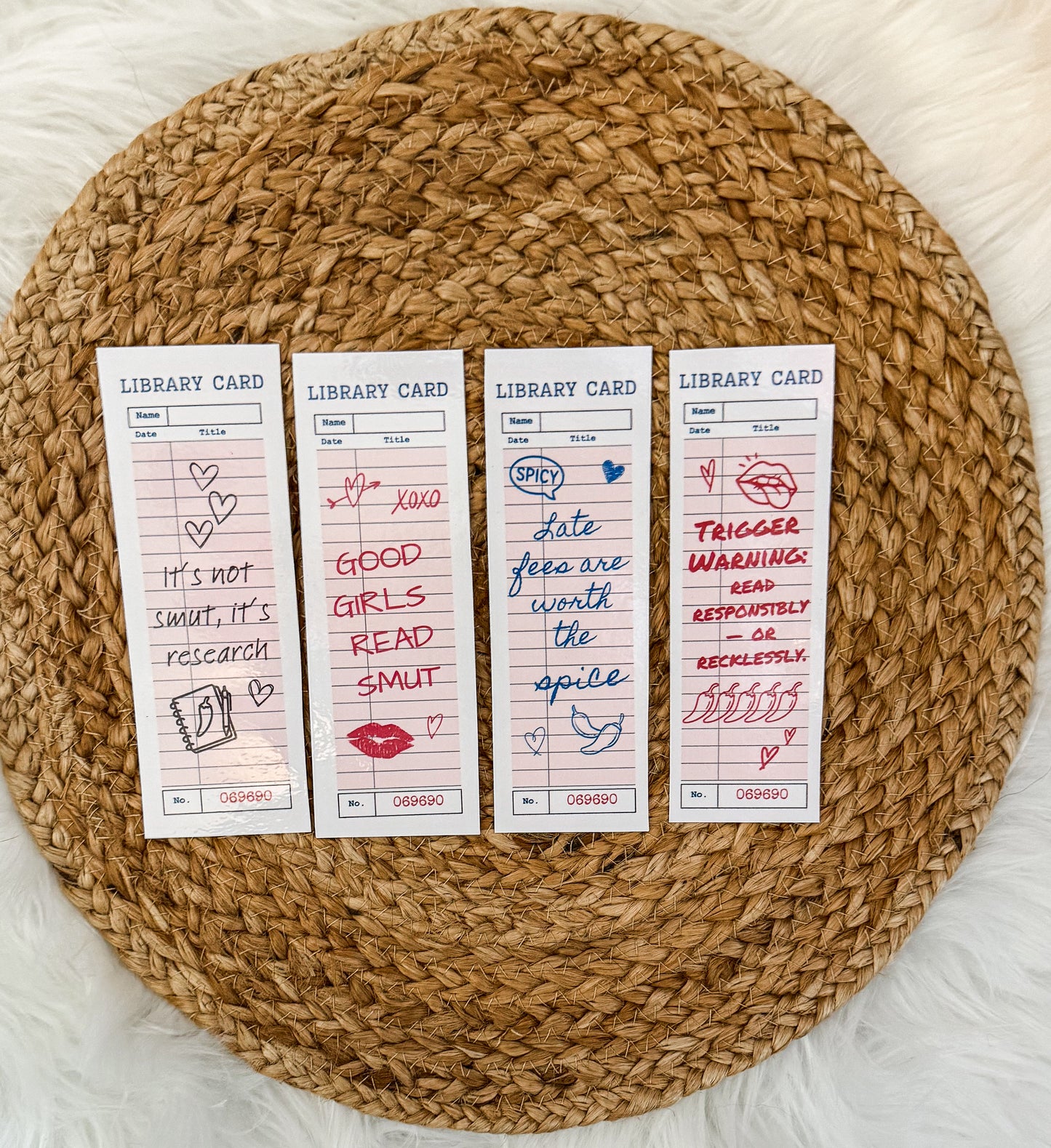 Library Card Bookmarks