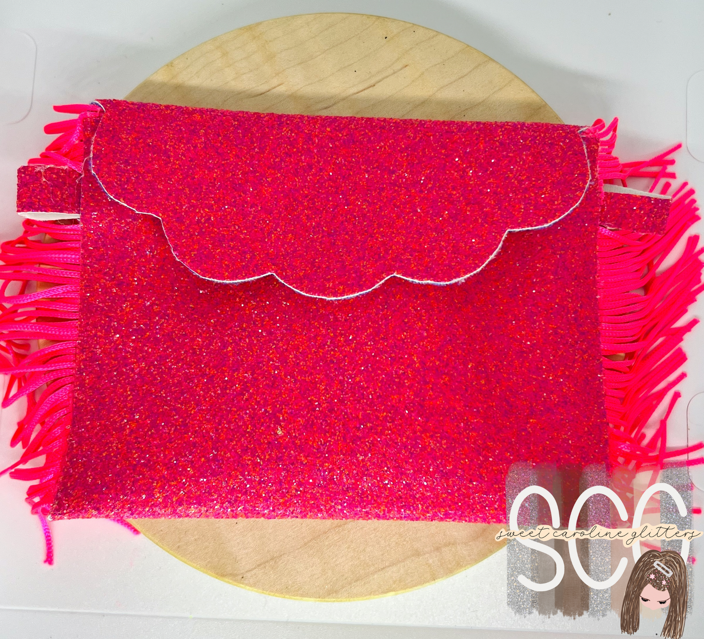 Neon Pink Purse with Fringe