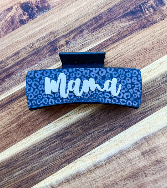 Mama Leopard Claw Clip - 4”