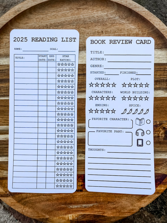 Book Tracking/Review Bookmarks