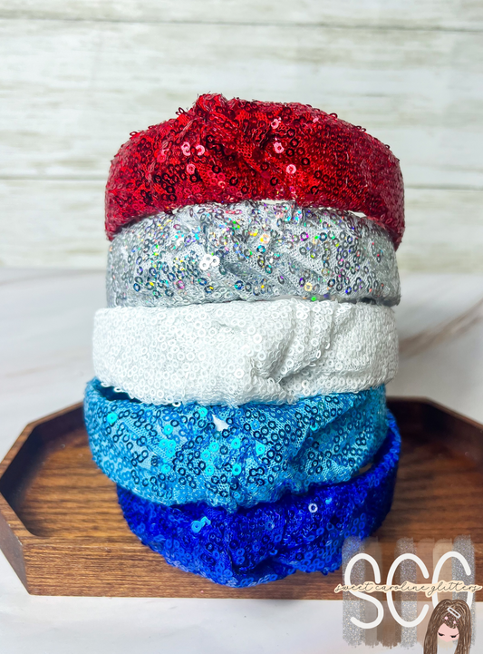 RWB Sequin Headbands