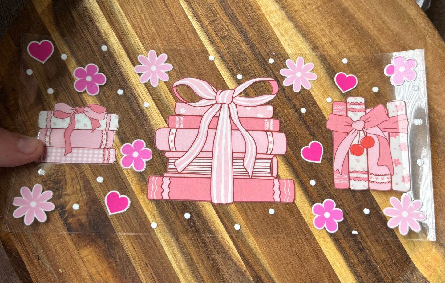 Pink Book Stack Wrap