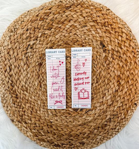 Library Card Bookmarks