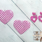 Plaid and Mini Hearts Earrings