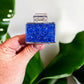 2” Blue Glitter Claw Clip