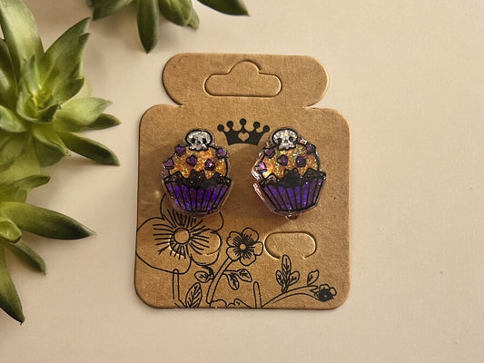 Spooky Cupcake Studs