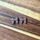 Brown Bow Studs