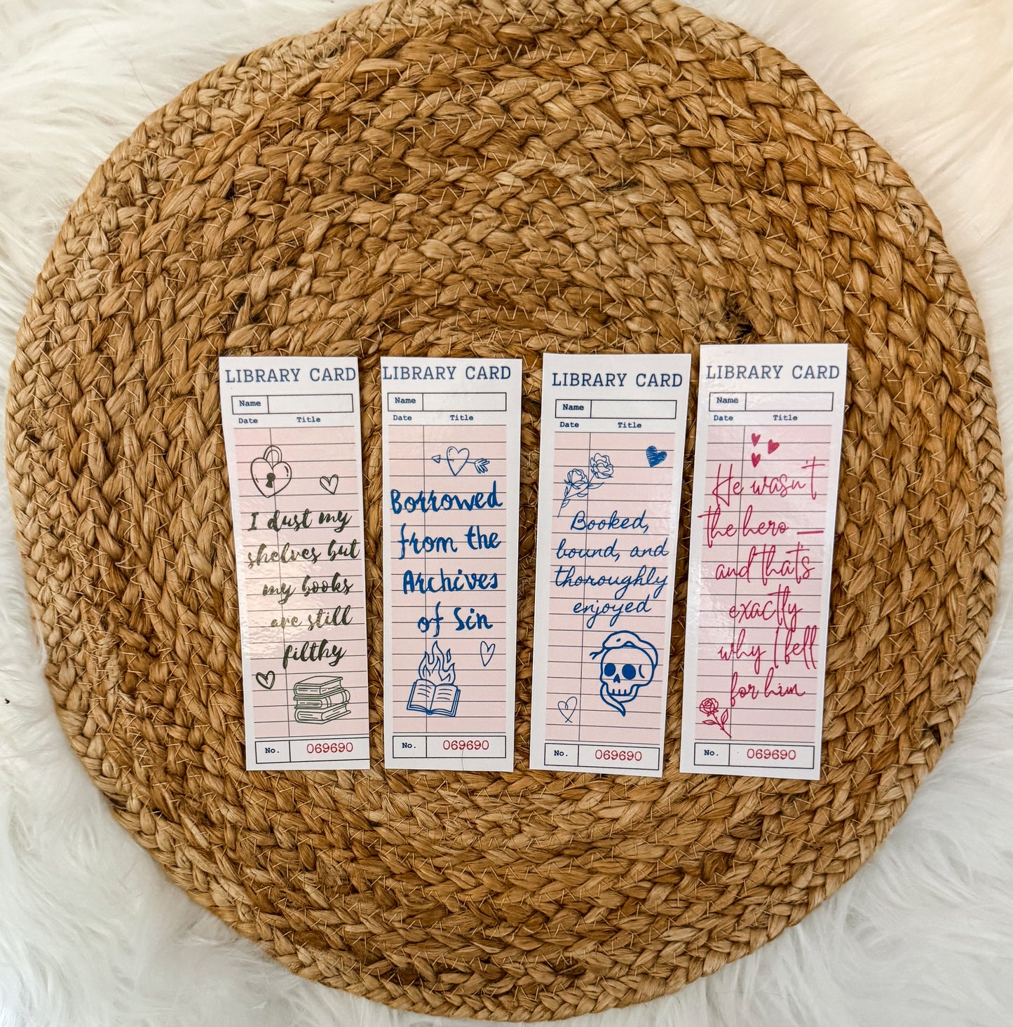 Library Card Bookmarks