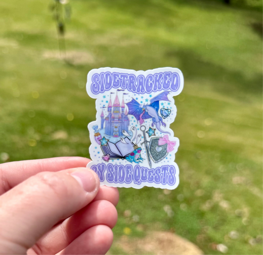 Sidetracked Sticker