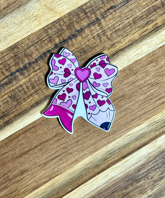 Hearts Pencil Bow