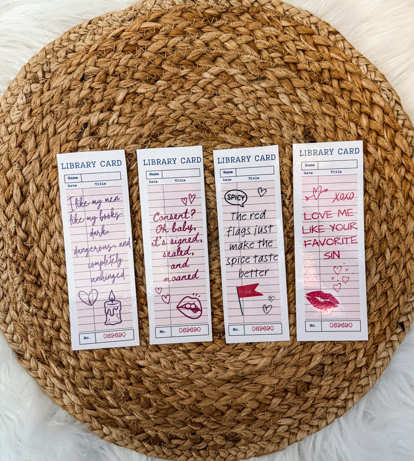 Library Card Bookmarks