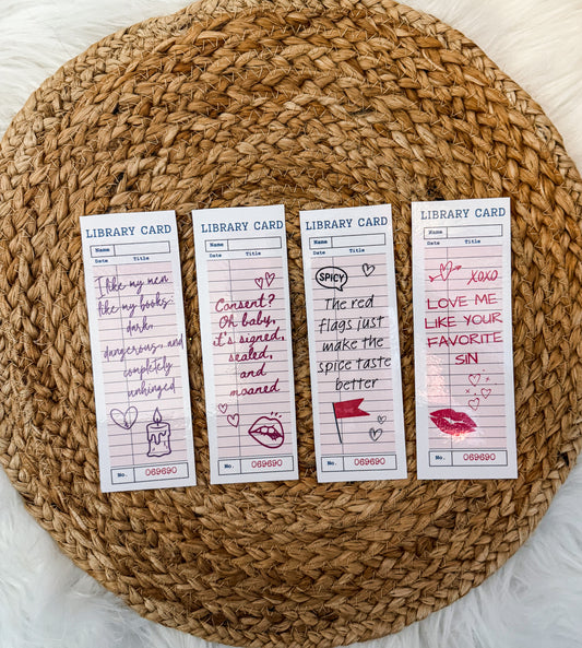 Library Card Bookmarks