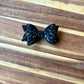 3” Black Glitter Bow
