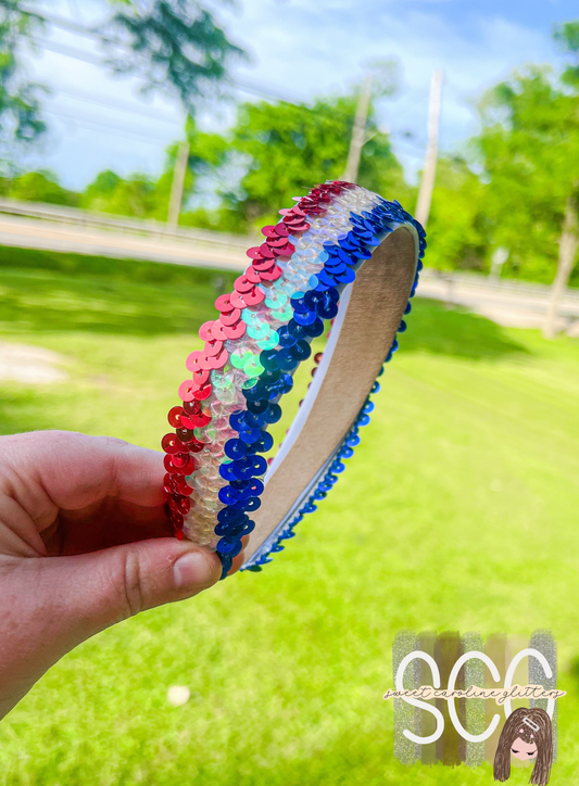 RWB Sequin Headband