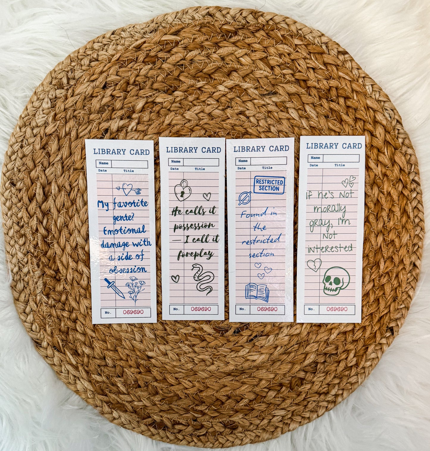 Library Card Bookmarks