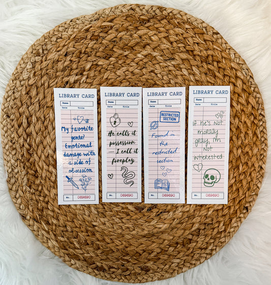 Library Card Bookmarks