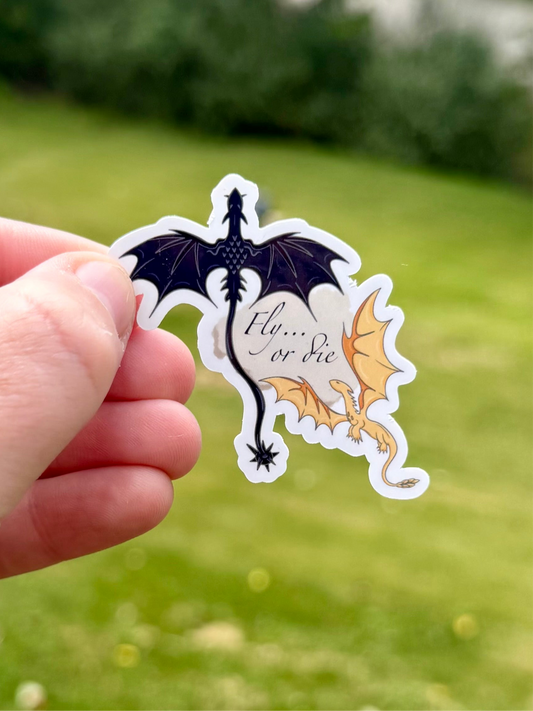 Dragon Fly or Die Sticker