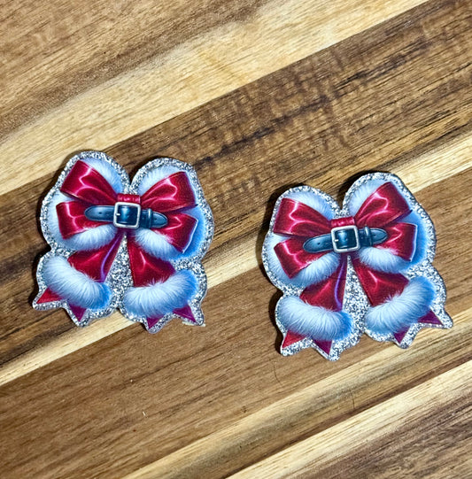 Fluffy Santa Bow