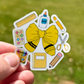 Yellow School Supplies Sticker