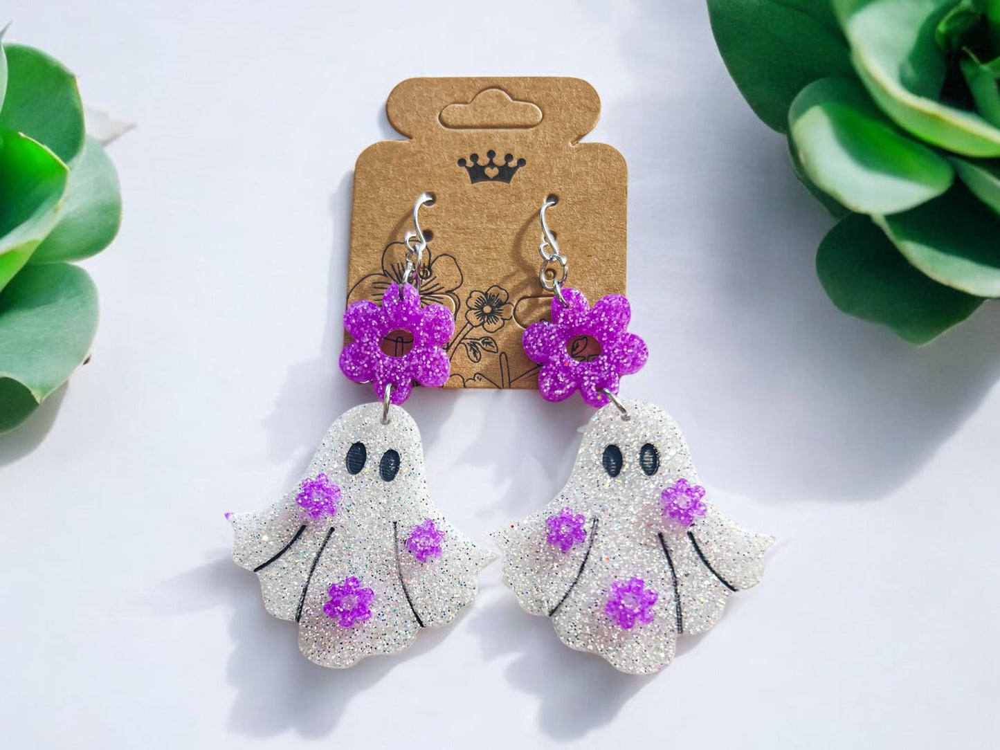 Floral Ghost Dangles