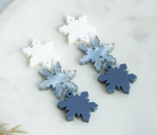 Triple snowflake dangles